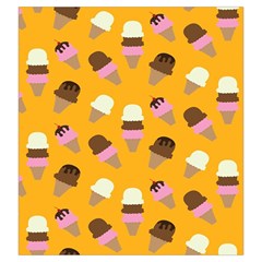 Ice cream on an orange background pattern                                                             Drawstring Pouch from ArtsNow.com Front