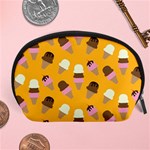 Ice cream on an orange background pattern                                                             Accessory Pouch