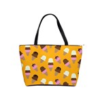 Ice cream on an orange background pattern                                                             Classic Shoulder Handbag