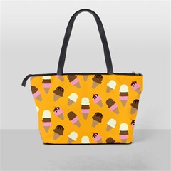 Ice cream on an orange background pattern                                                             Classic Shoulder Handbag from ArtsNow.com Back