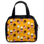 Ice cream on an orange background pattern                                                             Classic Handbag (Two Sides)