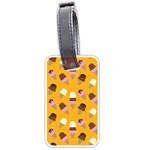 Ice cream on an orange background pattern                                                             Luggage Tag (one side)