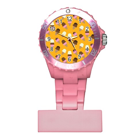 Ice cream on an orange background pattern                                                             Nurses Watch from ArtsNow.com Front