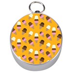 Ice cream on an orange background pattern                                                             Silver Compass