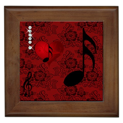 I Love Music  Framed Tile from ArtsNow.com Front