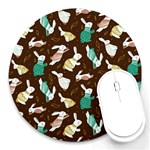 Easter rabbit pattern Round Mousepads