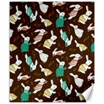 Easter rabbit pattern Canvas 8  x 10 