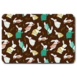 Easter rabbit pattern Large Doormat 