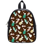 Easter rabbit pattern School Bag (Small)