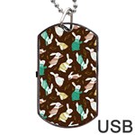 Easter rabbit pattern Dog Tag USB Flash (One Side)