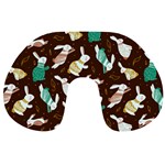 Easter rabbit pattern Travel Neck Pillow