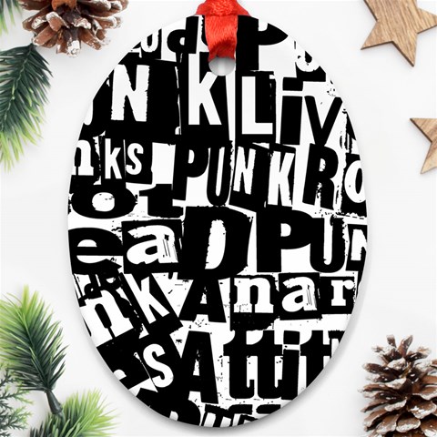 Punk Lives Ornament (Oval) from ArtsNow.com Front