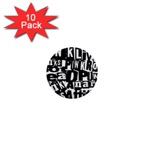 Punk Lives 1  Mini Buttons (10 pack)  from ArtsNow.com Front