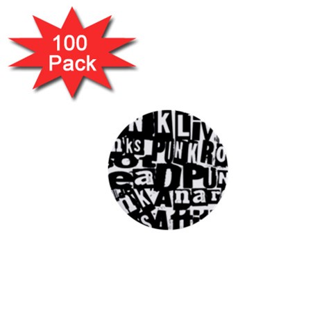 Punk Lives 1  Mini Buttons (100 pack)  from ArtsNow.com Front