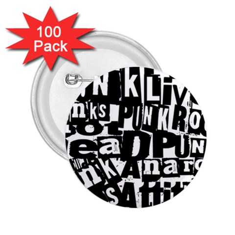 Punk Lives 2.25  Buttons (100 pack)  from ArtsNow.com Front