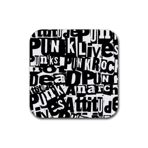 Punk Lives Rubber Coaster (Square) from ArtsNow.com Front