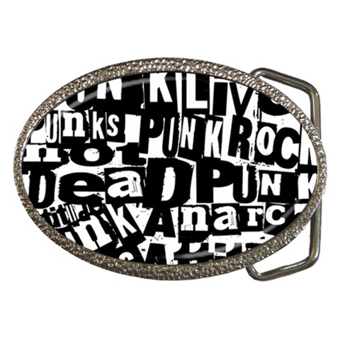 Punk Lives Belt Buckles from ArtsNow.com Front