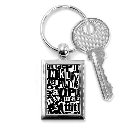 Punk Lives Key Chain (Rectangle) from ArtsNow.com Front