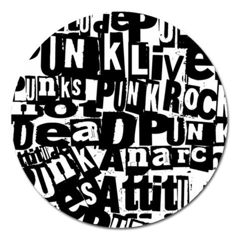 Punk Lives Magnet 5  (Round) from ArtsNow.com Front