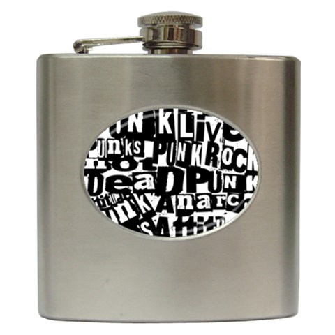 Punk Lives Hip Flask (6 oz) from ArtsNow.com Front