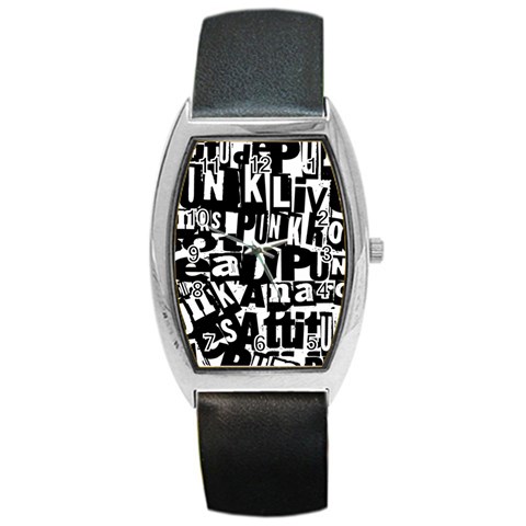 Punk Lives Barrel Style Metal Watch from ArtsNow.com Front