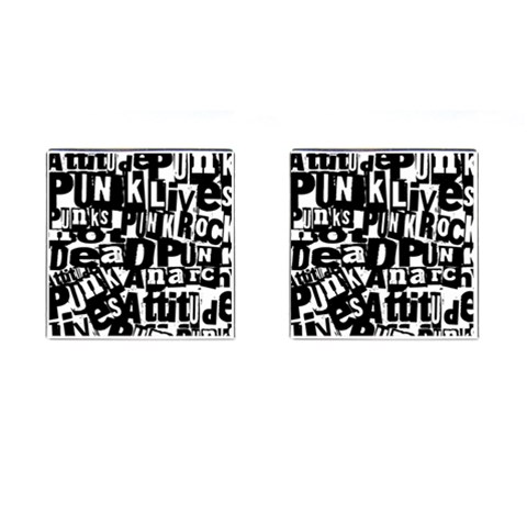 Punk Lives Cufflinks (Square) from ArtsNow.com Front(Pair)