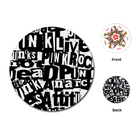 Punk Lives Playing Cards Single Design (Round) from ArtsNow.com Front