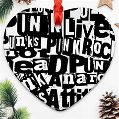 Punk Lives Heart Ornament (Two Sides) from ArtsNow.com Front