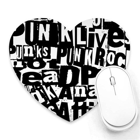 Punk Lives Heart Mousepads from ArtsNow.com Front