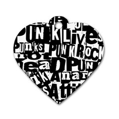 Punk Lives Dog Tag Heart (Two Sides) from ArtsNow.com Back