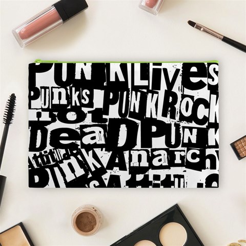 Punk Lives Cosmetic Bag (Large) from ArtsNow.com Front