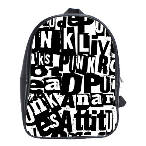 Punk Lives School Bag (Large) from ArtsNow.com Front