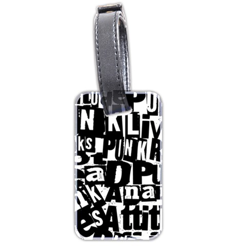 Punk Lives Luggage Tag (two sides) from ArtsNow.com Front