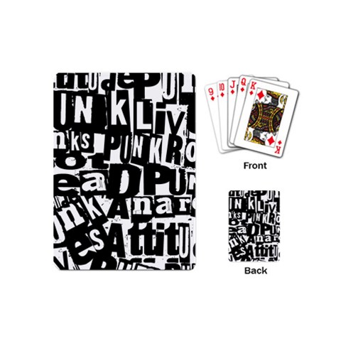 Punk Lives Playing Cards Single Design (Mini) from ArtsNow.com Back