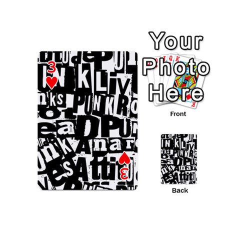 Punk Lives Playing Cards 54 Designs (Mini) from ArtsNow.com Front - Heart3