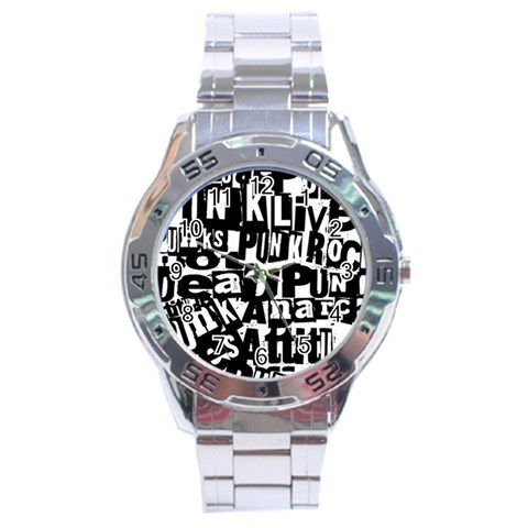 Punk Lives Stainless Steel Analogue Watch from ArtsNow.com Front