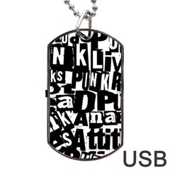 Punk Lives Dog Tag USB Flash (Two Sides) from ArtsNow.com Back