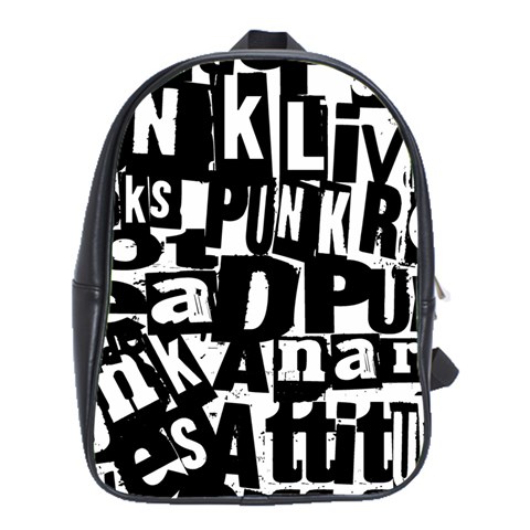 Punk Lives School Bag (XL) from ArtsNow.com Front