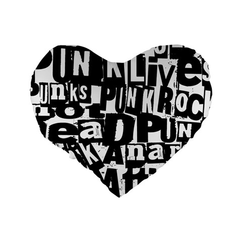 Punk Lives Standard 16  Premium Heart Shape Cushions from ArtsNow.com Back