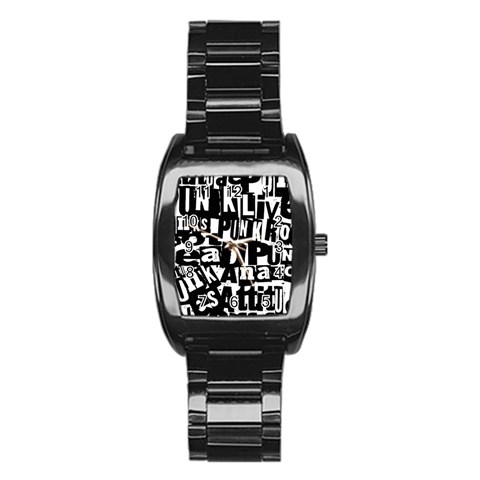 Punk Lives Stainless Steel Barrel Watch from ArtsNow.com Front