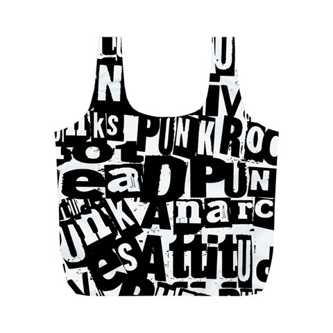 Punk Lives Full Print Recycle Bag (M) from ArtsNow.com Front