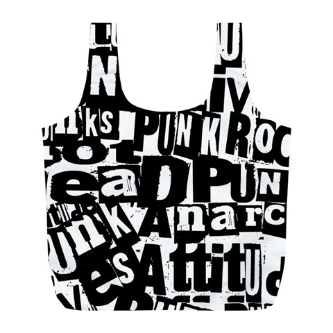 Punk Lives Full Print Recycle Bag (L) from ArtsNow.com Front