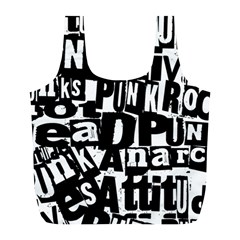 Punk Lives Full Print Recycle Bag (L) from ArtsNow.com Front