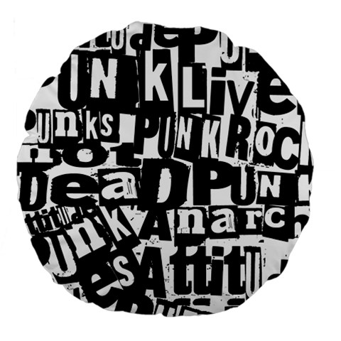 Punk Lives Large 18  Premium Flano Round Cushions from ArtsNow.com Front