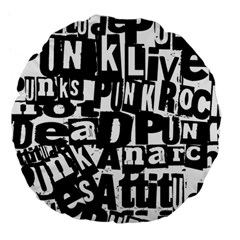 Punk Lives Large 18  Premium Flano Round Cushions from ArtsNow.com Front