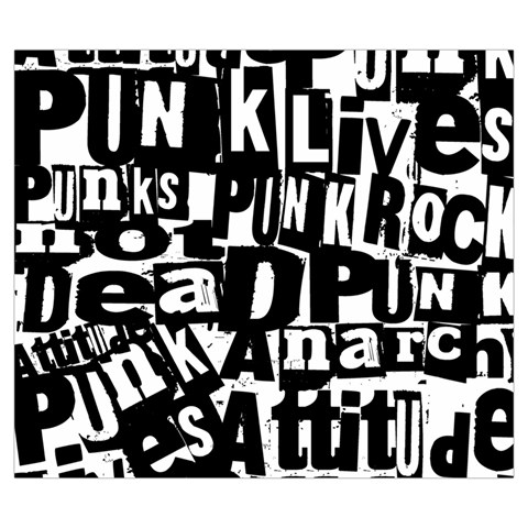 Punk Lives Zipper Large Tote Bag from ArtsNow.com Front