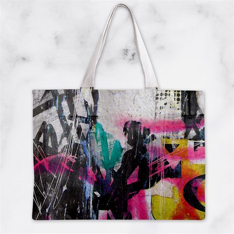 Graffiti Grunge Zipper Mini Tote Bag from ArtsNow.com Back