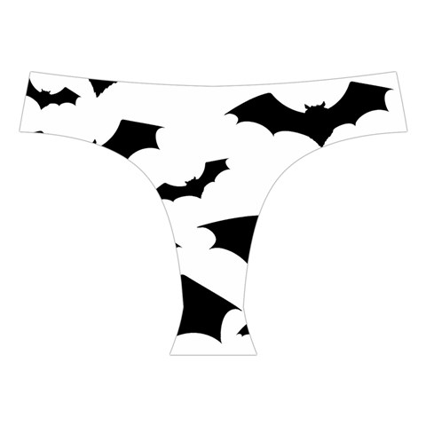 Deathrock Bats Cross Back Hipster Bikini Set from ArtsNow.com Front Under