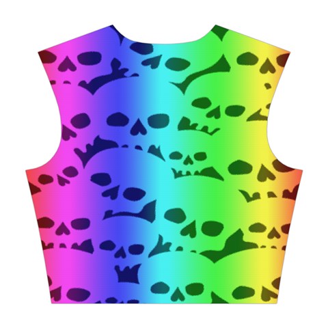 Rainbow Skull Collection Cotton Crop Top from ArtsNow.com Back