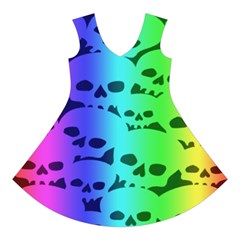 Rainbow Skull Collection Short Sleeve V Front